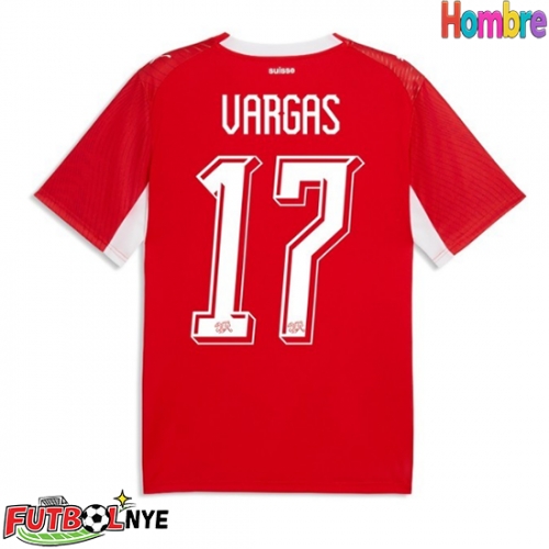 Camiseta Suiza Ruben Vargas #17 Primera Equipación Mundial 2026 manga corta